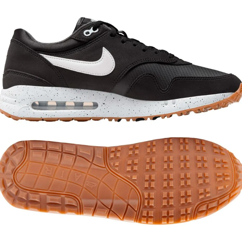 Chaussures sans crampons Nike Air Max 1 86 Og G Black White Anthracite Gum Medium Brown