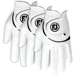 Gants synthetiques classiques (Unité) Footjoy WeatherSof Pack de 3 White
