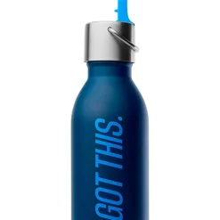 Gourde Qwetch Active 600 ml (Bouchon Sport) Level Up Bleu Nuit