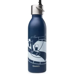 Gourde Qwetch Active Sport 600 ml FFRS Skate Bowl Bleu Marine