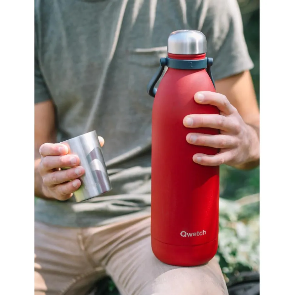 Gourde Qwetch Titan 1.5L Matt Granite Rouge