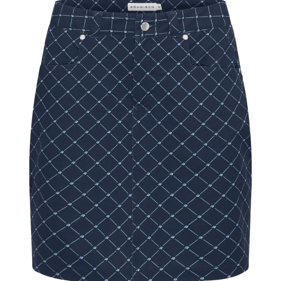 Jupe Rohnisch Chie Comfort Skort Micro R Check Navy