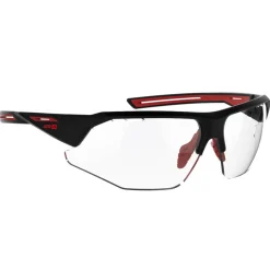 Lunettes de soleil AZR Galibier Noire Mate Rouge Irise Rouge Photochromique