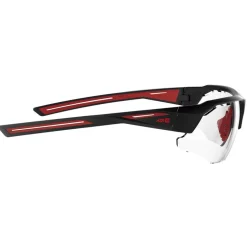 Lunettes de soleil AZR Galibier Noire Mate Rouge Irise Rouge Photochromique