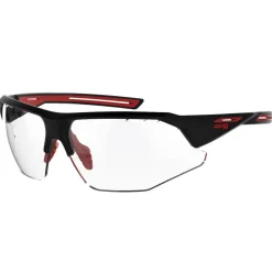 Lunettes de soleil AZR Galibier Noire Mate Rouge Irise Rouge Photochromique