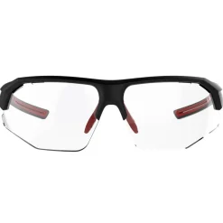 Lunettes de soleil AZR Galibier Noire Mate Rouge Irise Rouge Photochromique