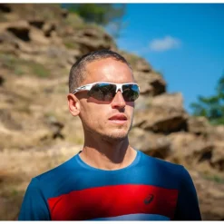 Lunettes de soleil AZR Galibier Vernie Blanc Noir Gris Miroir