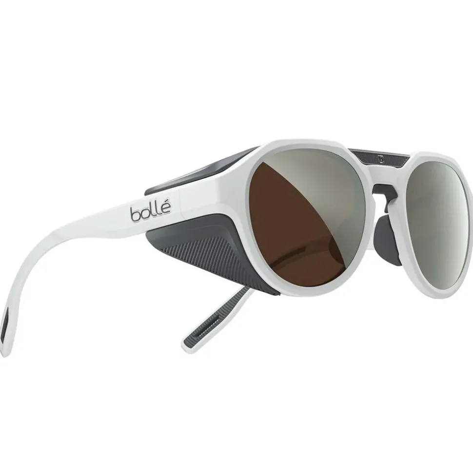 Lunettes de soleil Bollé Ascender White Matte Solace4 Brown Gun