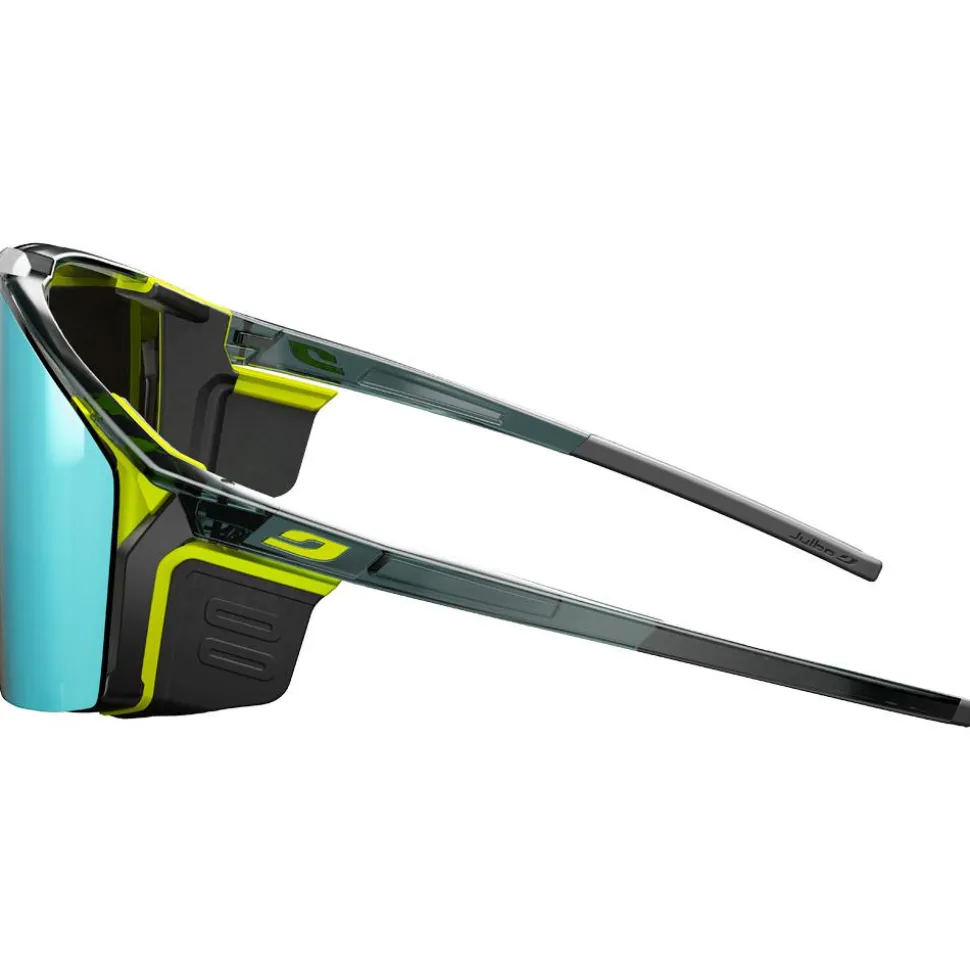 Lunettes de soleil Julbo Edge Cover Mat Noir Jaune Fluo Spectron Hd 4 Polarized