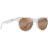 Lunettes de soleil Maui Jim Koaniani Asian Fit Shiny Solid White Hcl Bronze Mineral SuperThin