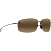 Lunettes de soleil Maui Jim Breakwall Noir Brillant Bronze