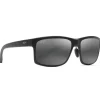 Lunettes de soleil Maui Jim Pokowai Arch Noir Matte Gris Neutre MauiPure