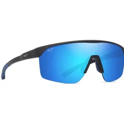 Lunettes de soleil Maui Jim Pāluna Matte Black Blue Hawaii MauiBrilliant