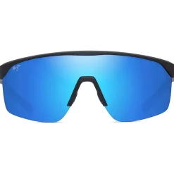 Lunettes de soleil Maui Jim Pāluna Matte Black Blue Hawaii MauiBrilliant