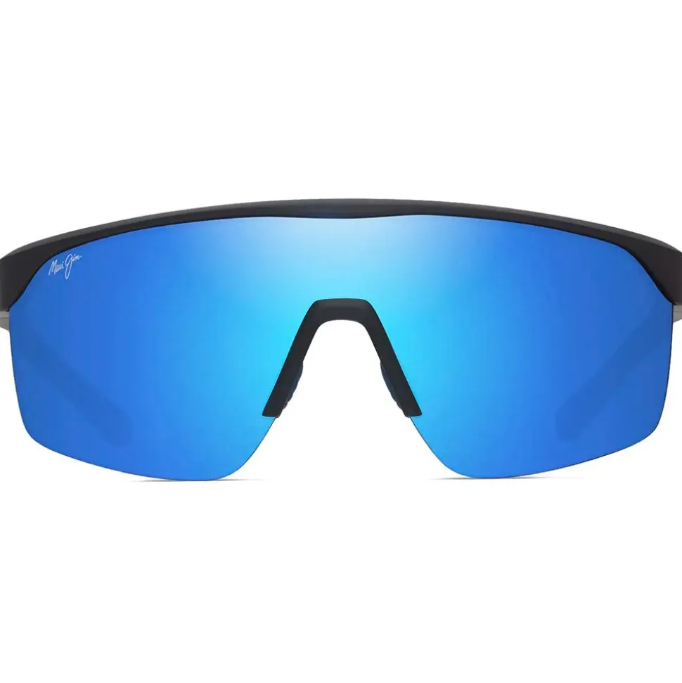 Lunettes de soleil Maui Jim Pāluna Matte Black Blue Hawaii MauiBrilliant