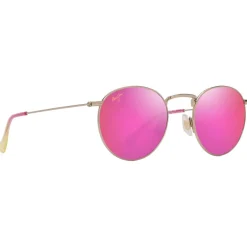 Lunettes de soleil Maui Jim Pukaua Doré Clair Brillant Rose Jaune Maui Sunrise MauiPure