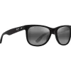 Lunettes de soleil Maui Jim Kikonia XL Matte Black Neutral Grey Mineral Superthin