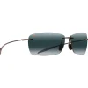 Lunettes de soleil Maui Jim Lighthouse Reader 1,5 Noir Brillant Neutral Grey MauiBrilliant