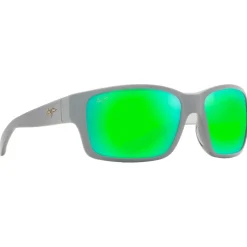 Lunettes de soleil Maui Jim Mangroves Mat Foncé Gris Clair MauiGreen Mineral Superthin