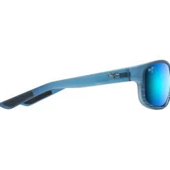 Lunettes de soleil Maui Jim Kaiwi Channel Bleu Noir Bleu Hawaï Minéral SuperThin