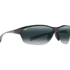 Lunettes de soleil Maui Jim Hot Sands Noir Brillant Gris Neutre Polycarbonate Bidegrade