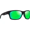 Lunettes de soleil Maui Jim Ano Nui Matte Black Green MauiGreen Mineral Superthin