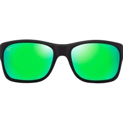 Lunettes de soleil Maui Jim Ano Nui Matte Black Green MauiGreen Mineral Superthin