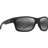 Lunettes de soleil Maui Jim Ano Nui Matte Black Neutral Grey Mineral Superthin