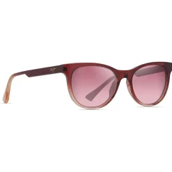 Lunettes de soleil Maui Jim Lonomea Shiny Translucide Red Light Pink Maui Rose Minéral Superthin