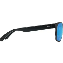 Lunettes de soleil Maui Jim Red Sands Noir Mat Bleu Hawaï MauiPure