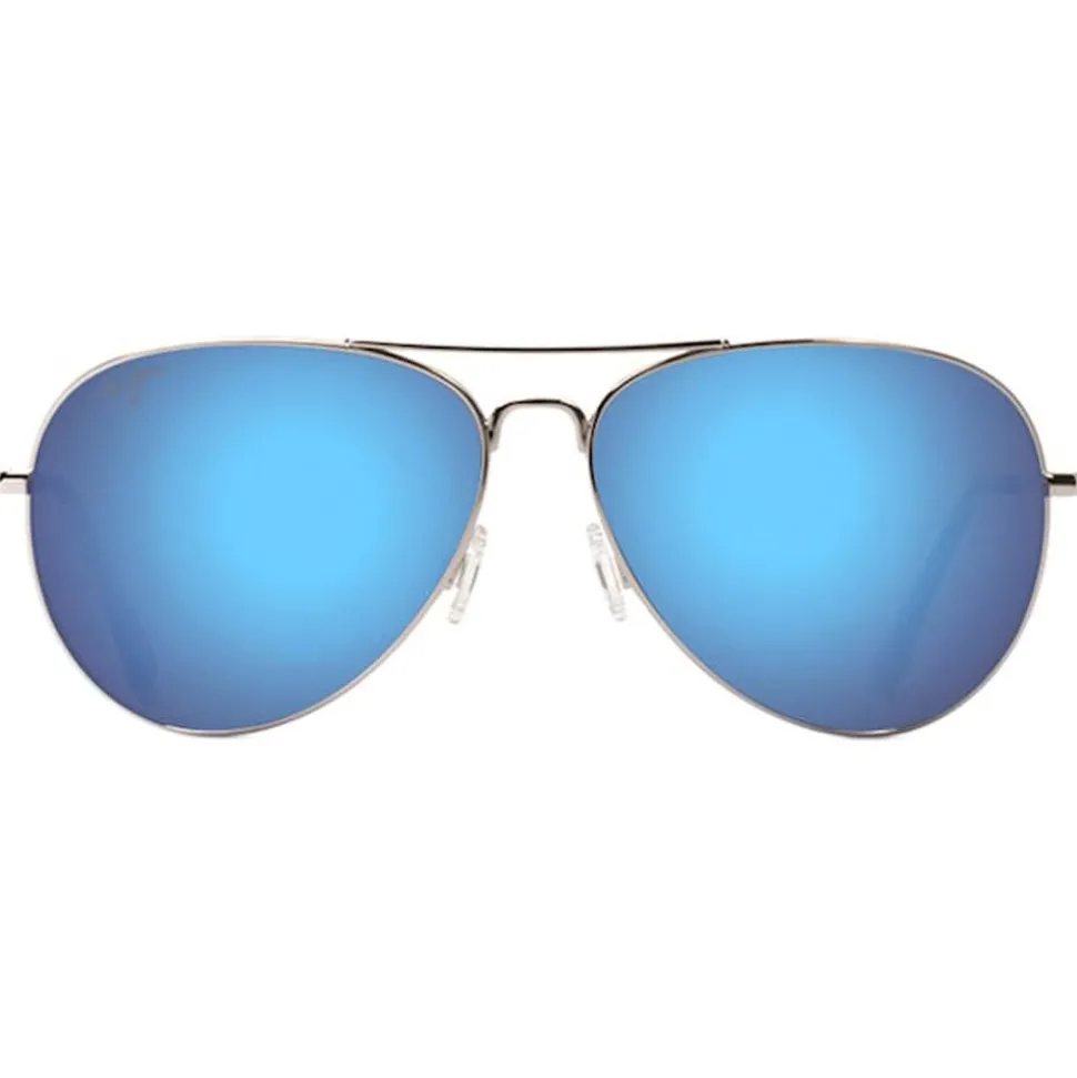 Lunettes de soleil Maui Jim Mavericks Silver Bleu Hawaï MauiPure