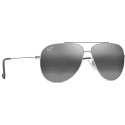 Lunettes de soleil Maui Jim Hauoli Xs Black Shiny Silver Neutral Grey MauiPure