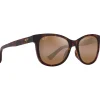 Lunettes de soleil Maui Jim Kiopa'a Havane Foncé Mat Bronze Hcl Minéral Superthin