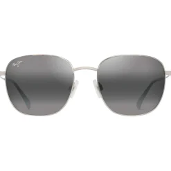 Lunettes de soleil Maui Jim Olali Asian Fit Argent Brillant Noir Gris Neutre MauiPure
