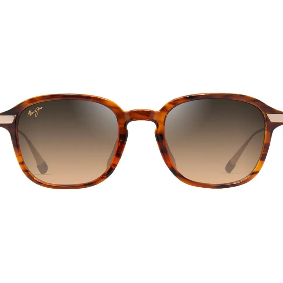 Lunettes de soleil Maui Jim Ka'ouo Asian Fit Havane Foncé Brillant Doré Hcl Bronze MauiBrilliant