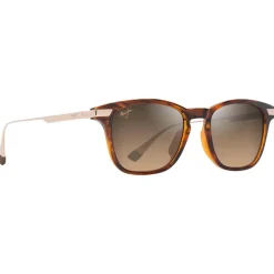 Lunettes de soleil Maui Jim Mana'olana Havane Foncé Brillant Doré Bronze Hcl MauiBrilliant