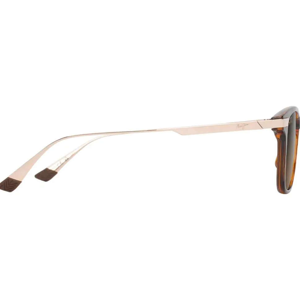 Lunettes de soleil Maui Jim Mana'olana Havane Foncé Brillant Doré Bronze Hcl MauiBrilliant