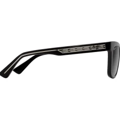 Lunettes de soleil Maui Jim Hiwahiwa Shiny Black Trans Light Grey Neural Grey Mineral Superthin
