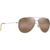 Lunettes de soleil Maui Jim Hauoli Doré Clair Brillant Orange Jaune Bronze Hcl MauiPure