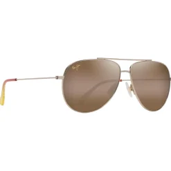 Lunettes de soleil Maui Jim Hauoli Doré Clair Brillant Orange Jaune Bronze Hcl MauiPure