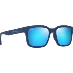 Lunettes de soleil Maui Jim Opiopio Asian Fit Bleu Foncé Mat Bleu Hawaï MauiPure