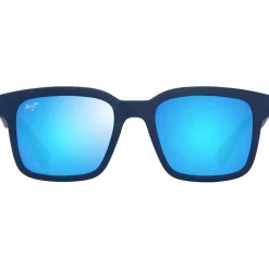 Lunettes de soleil Maui Jim Opiopio Asian Fit Bleu Foncé Mat Bleu Hawaï MauiPure