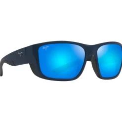 Lunettes de soleil Maui Jim Amberjack Bleu Marine Foncé Mat Blue Hawaii Mineral Superthin