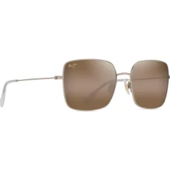 Lunettes de soleil Maui Jim Lipine Shiny Light Gold Bronze Hcl MauiPure