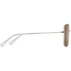 Lunettes de soleil Maui Jim Lipine Shiny Light Gold Bronze Hcl MauiPure
