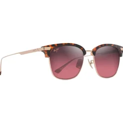Lunettes de soleil Maui Jim Kalaunu Asian Fit Havane Foncé Brillant Doré Maui Rose MauiBrilliant