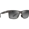 Lunettes de soleil Maui Jim Hoopili Metal Matte Grey Neutral Grey Mineral Superthin