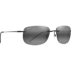 Lunettes de soleil Maui Jim Ohai Gloss Black Gris Neutre MauiBrilliant