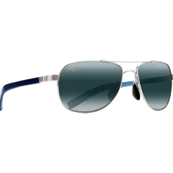 Lunettes de soleil Maui Jim Guardrails Argent Bleu Clair Gris Neutre MauiBrilliant