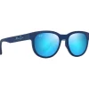 Lunettes de soleil Maui Jim Maoli Bleu foncé mat Bleu Hawaï MauiPure